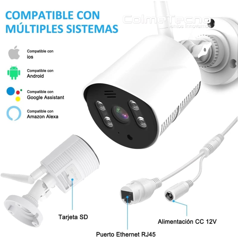 CAMARA IP EXTERIOR TIPO BALA APP TUYA