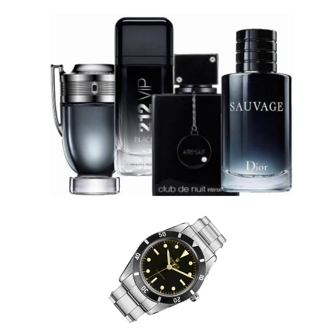 KIT 5 COMBO CABALLERO + RELOJ ROLEX