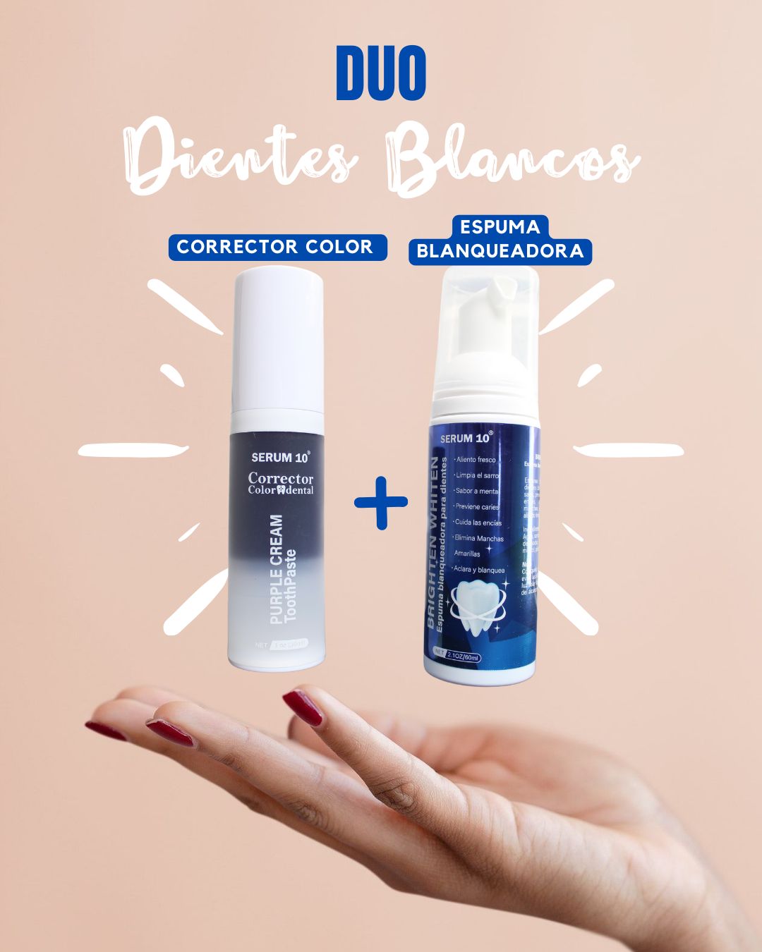 0015-ESPUMA ACLARANTE+1018-CREMA MORADA