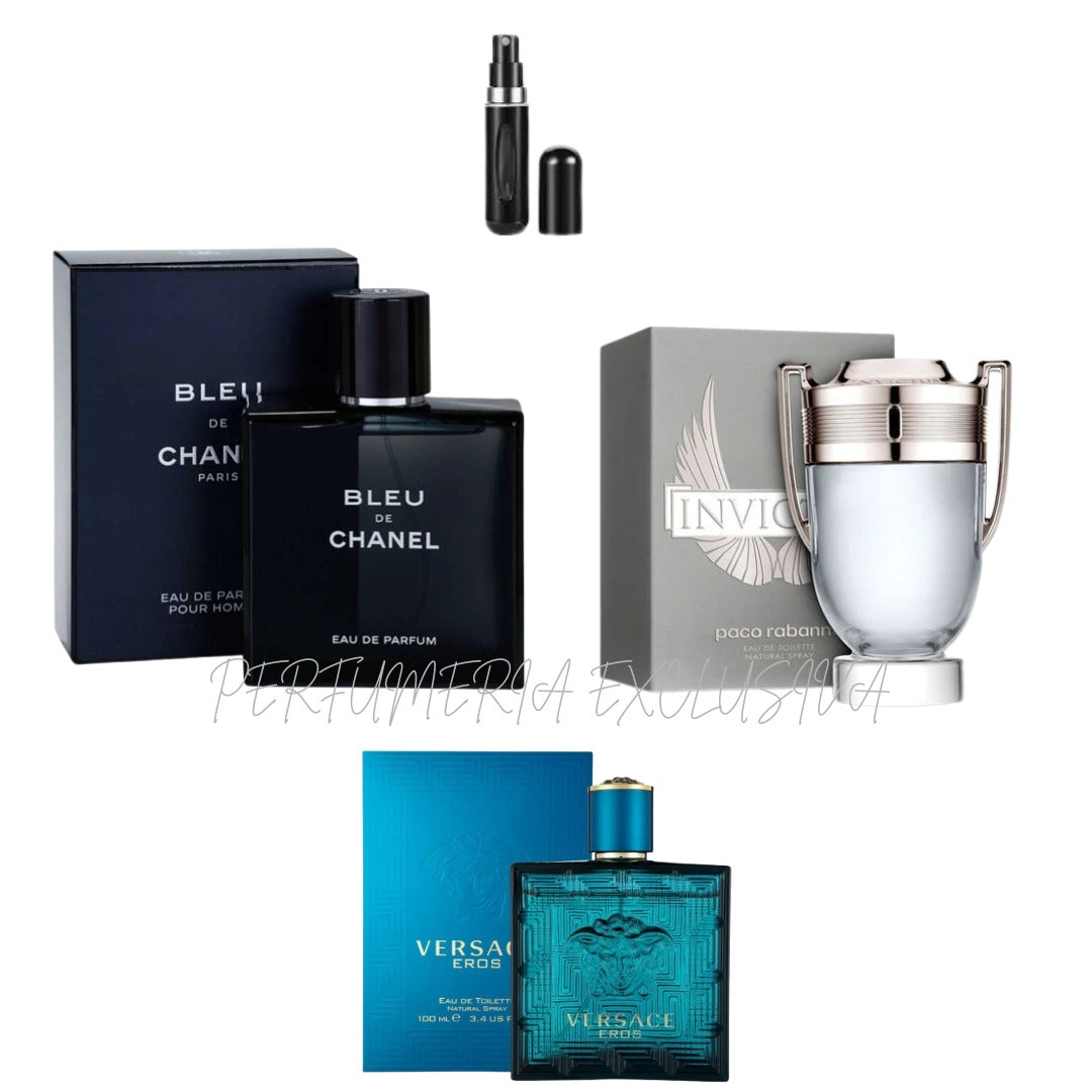 Bleu Chanel+invictus+eros Versace+perfum