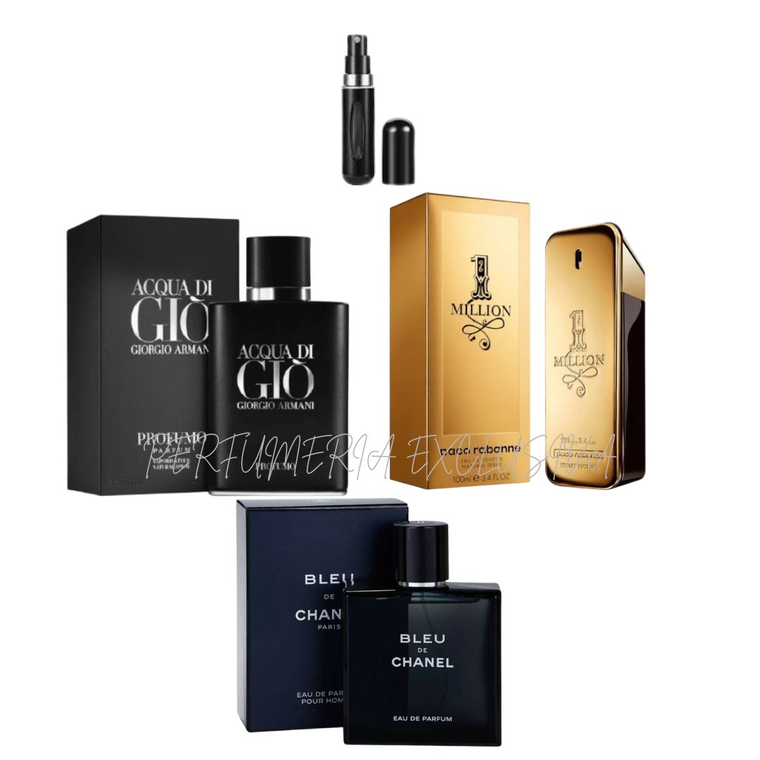 Acqua di guió+one million +blue Chanel+p