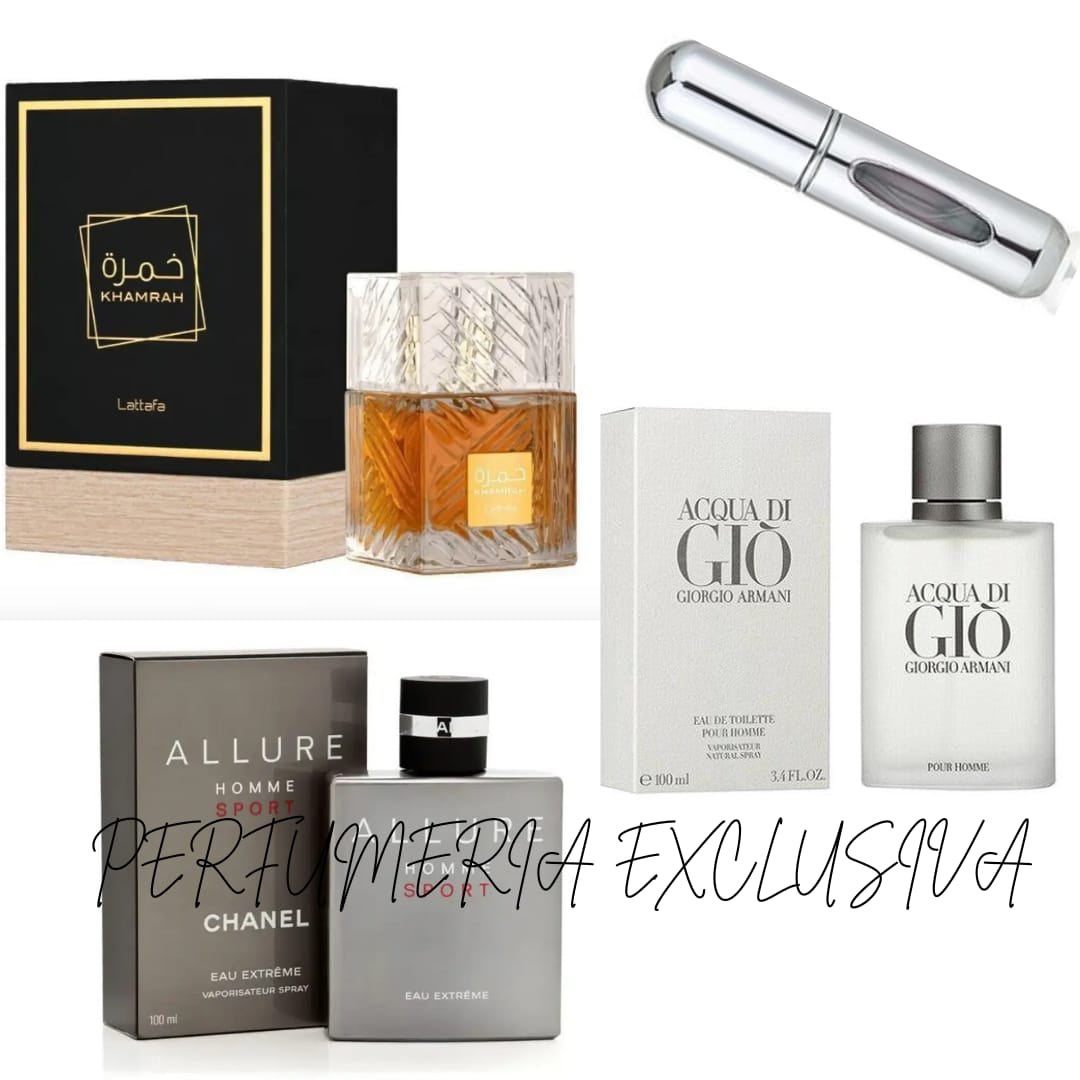 Chanel Allure + khamrah + aqua di Gio+ p