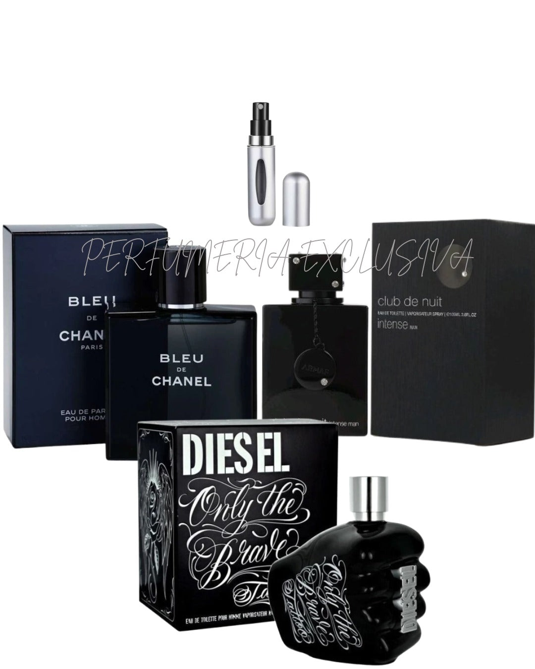 Bleu de Chanel+club de nuit+diesel+perfu