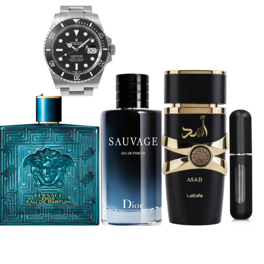 Eros+ sauvage+ lattafa asad + Rolex+perf