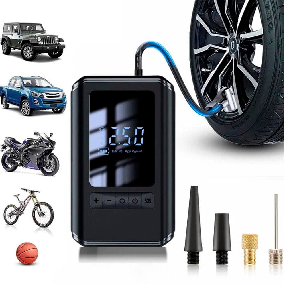 Compresor Inflador Portatil con Luz