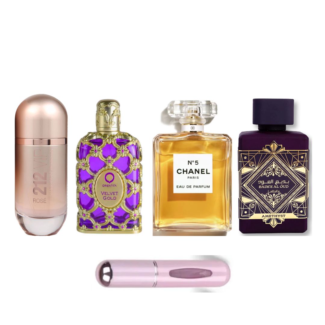 VELVET+VIPROSE+CHANEL5+AMATISTALAT+PERFU