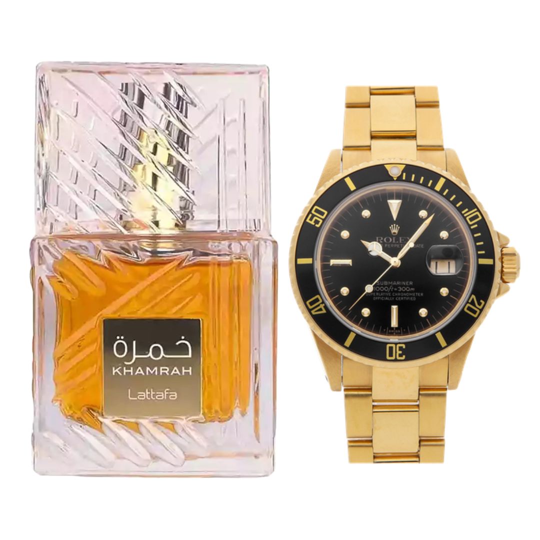 KIT PERFUME KHAMRAH+RELOJ ROLEX SUBMARIN