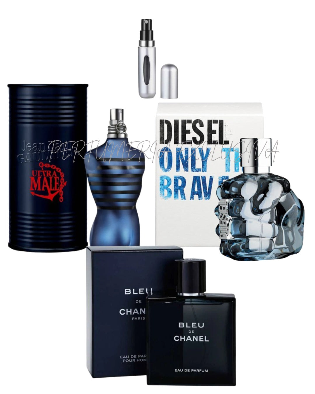 Jean Paul+Diesel+Bleude Chanel+perfumero