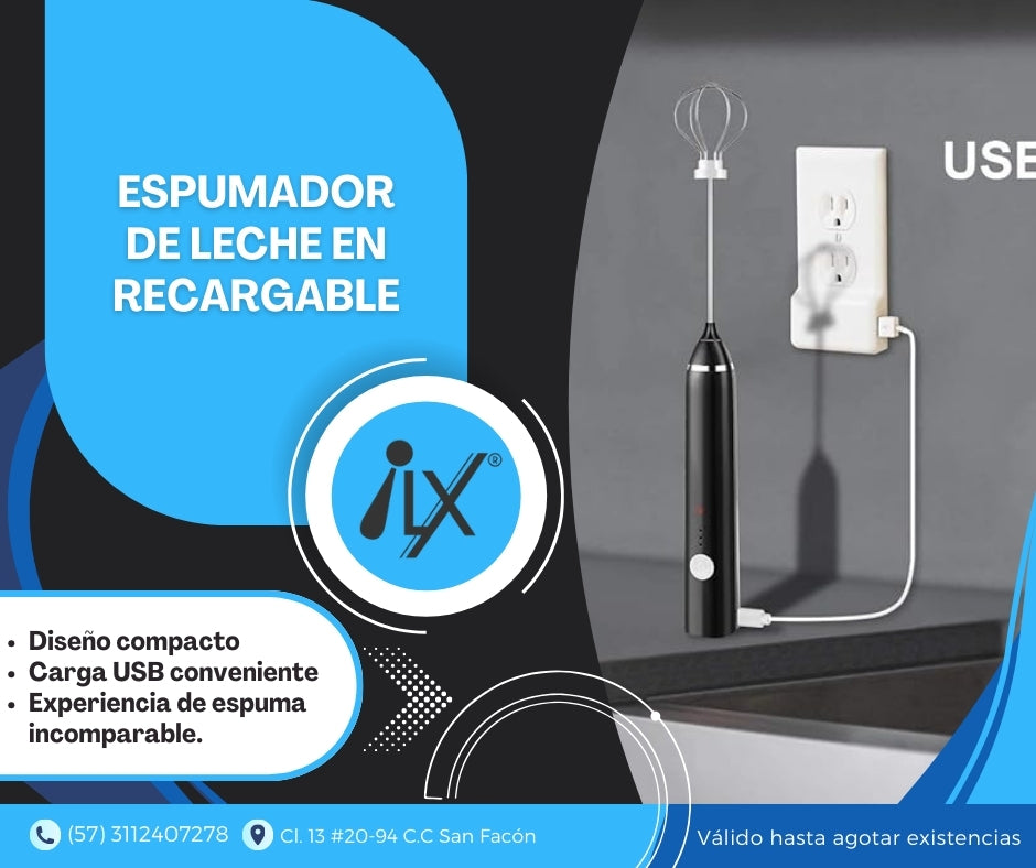 Espumador De Leche En Espuma Recargable