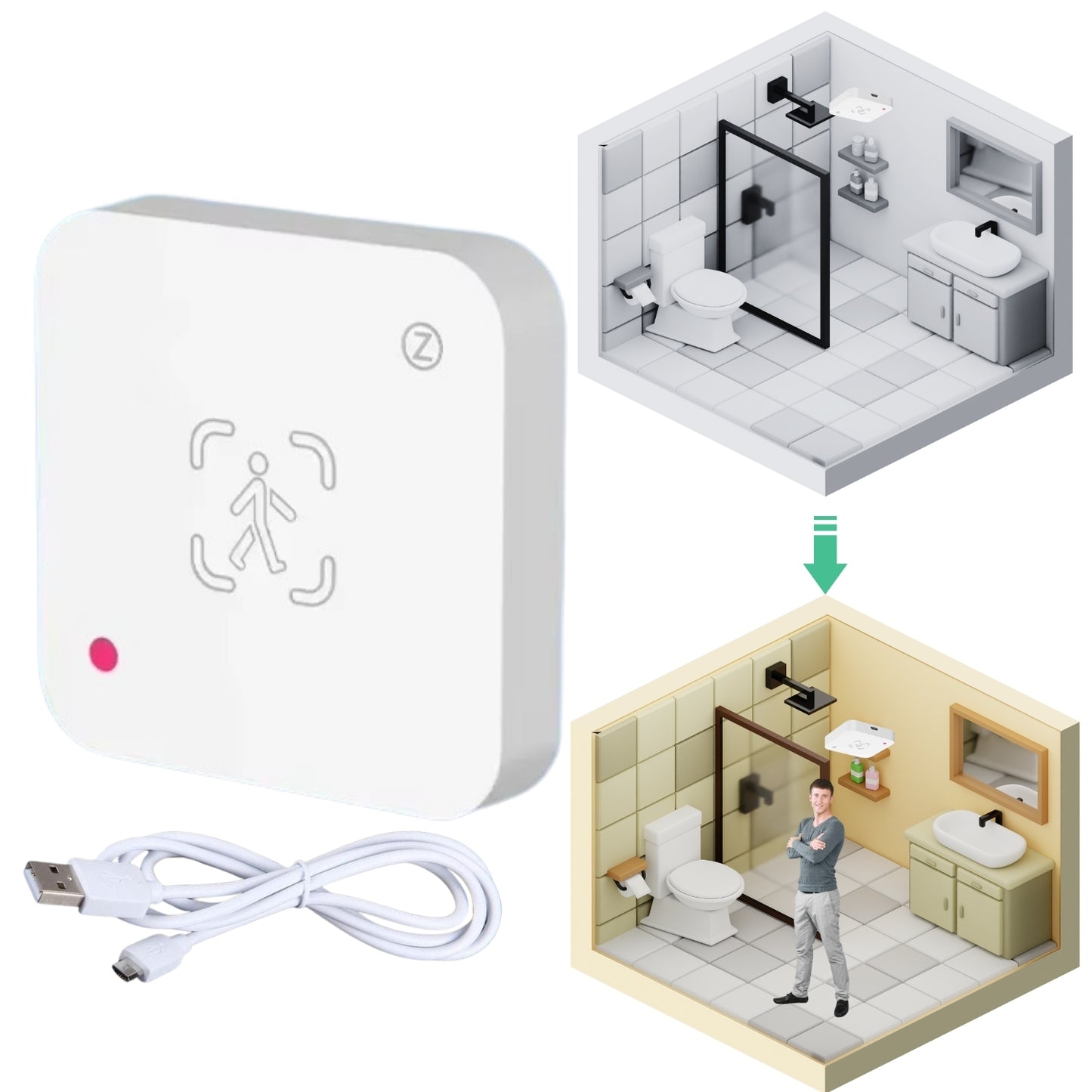 Sensor De Presencia Humana Zigbee Detect