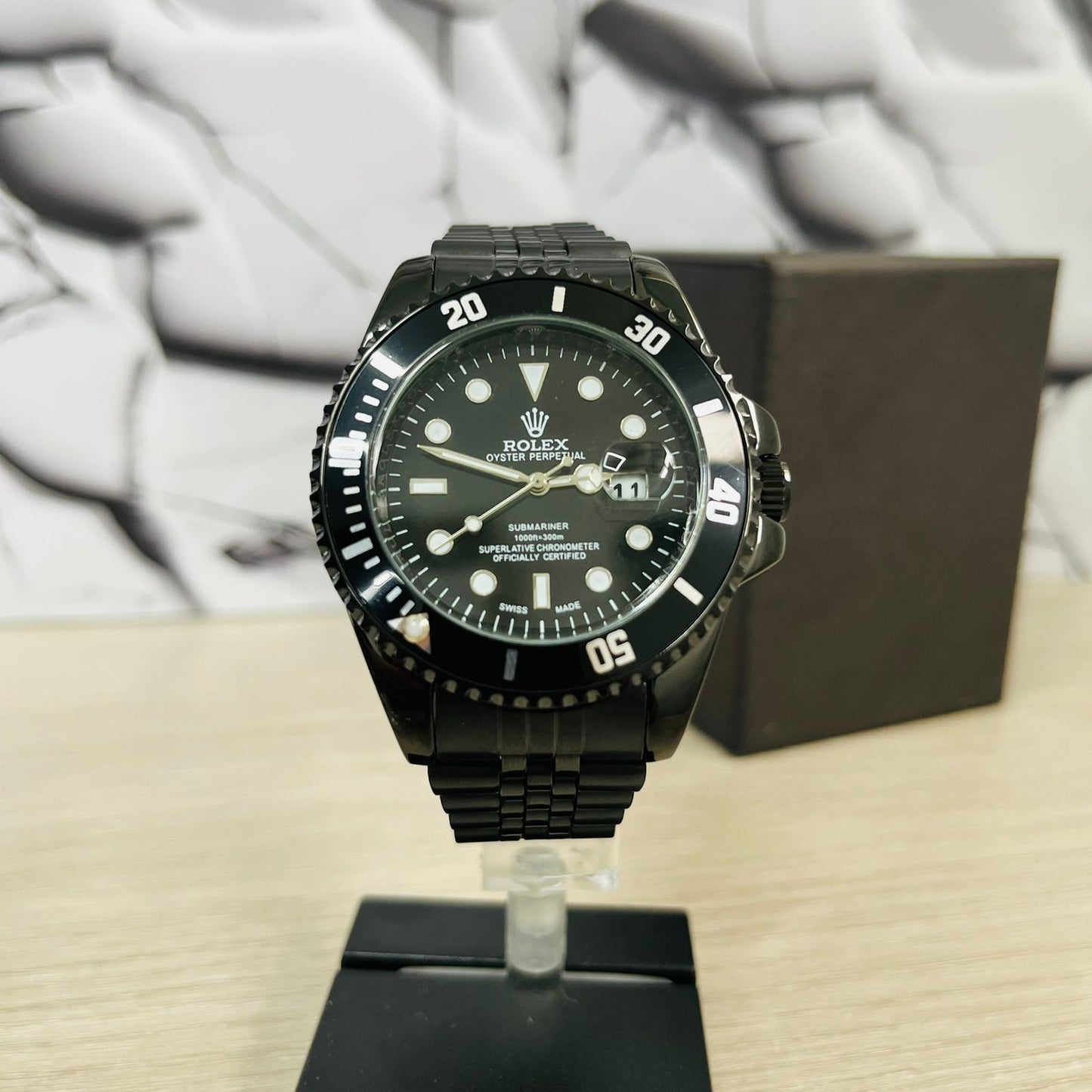 RELOJ ROLEX CABALLERO PULSO NEGRO